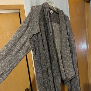 Grey two tone open front cardigan with longer in the front super cozy Target